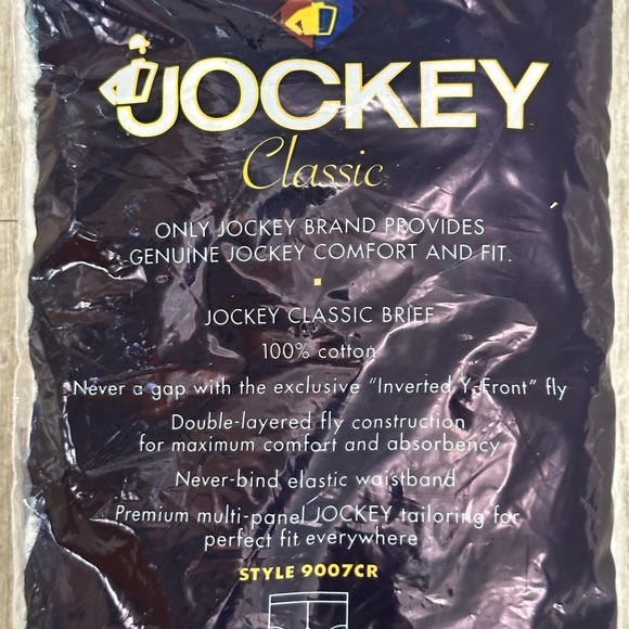 2 Packs of 3 Men’s Vintage Jockey 38 Brief White 1996 Y Front Fly Style 9007CR - Picture 6 of 7